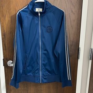 Converse Navy Jacket with gray and charcoal Stripes